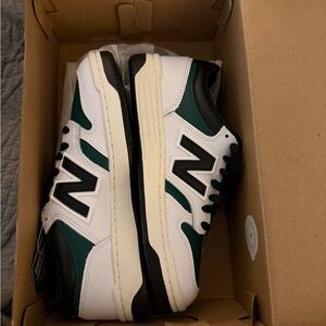 New Balance 480 Classic White and Green Shoes